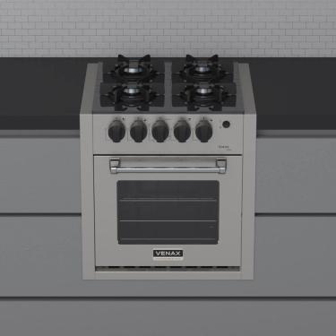 Imagem de Fogao a Gas de Embutir 4 Bocas Venax Gaudi Line Inox