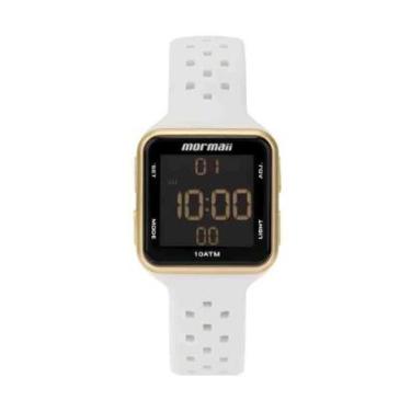 Imagem de Relógio Mormaii Branco Dourado Feminino MO19800D/8D-Feminino