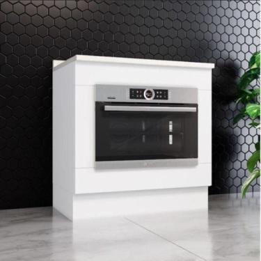 Imagem de Kit Balcão Forno Henn 80 Cm Com Cooktop Henn 80 Cm Branco/calcare - MÓ