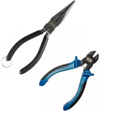 Imagem de Kit Pesca Alicate Bico Multiuso Troca Argola e Alicate Corte Marine Sp