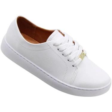 Imagem de Vizzano Tênis Feminino Flatform Casual Confortável, Branco, 33