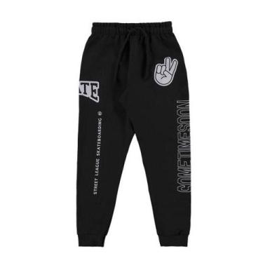 Imagem de Calça Infantil Moletinho Peluciado Menino Preto BG - Boca Grande, 4