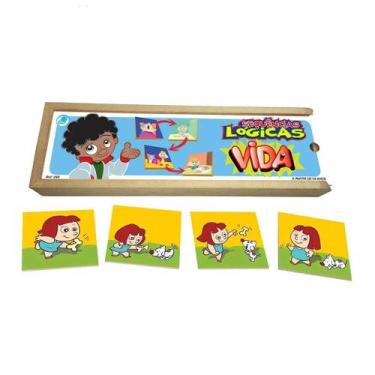 Imagem de Brinquedo Educativo Sequencia Logica Vida em Mdf - Simque