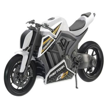 Imagem de Moto Miniatura Sport Pro Tork Radical Usual Brinquedos, Branco