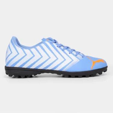 Imagem de Chuteira Puma Tacto II TT Futebol Society Unissex - Ref 107068, 40, Az