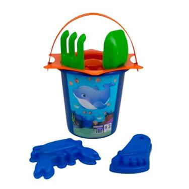 Imagem de Brinquedo Balde de praia sortido 4 acessórios BQ0859S Kendy