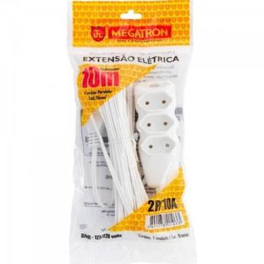 Imagem de Extensão Tripla 2 X 0,75 X 10,0M Branca MEGATRON