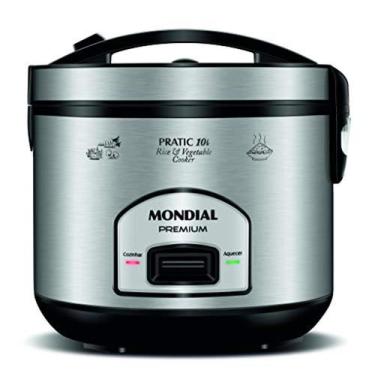 Imagem de Panela Elétrica de Arroz Mundial Pratic 10l, Inox - PE-42-10X, 110V
