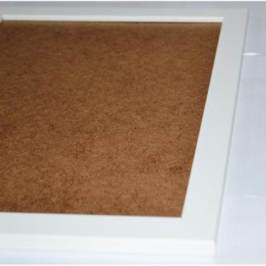 Imagem de Quadro Moldura A4 (21x30) Branca Em Madeira Com Vidro