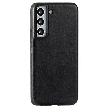 Imagem de Capa para Samsung Galaxy S22/S22 Plus/S22 Ultra, Ultra Slim Premium Couro PU Capa para Celular de Negócios Capa de Proteção à Prova de Choque, Preta, S22 Ultra 17,8 cm