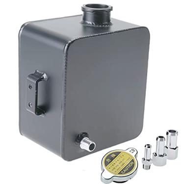 Imagem de NovelBee Reservatório de tanque de água de expansão universal de liga de alumínio 2,5L para carro, barco, caminhão (preto)