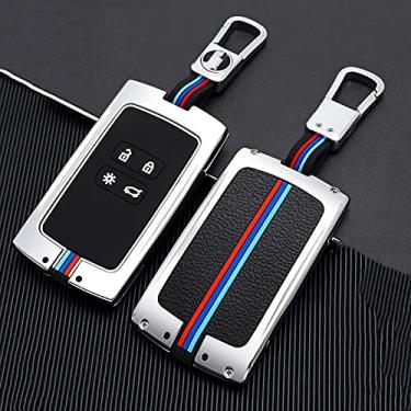 Imagem de CSHU Porta-chaves do carro Capa Porta-chaves Porta-chaves com anel, adequado para Renault Koleos Kadjar Scenic Megane Sandero Espace Clio Captur Kangoo Laguna Talisman Twingo, 3