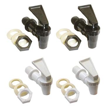 Imagem de AquaNation Torneira térmica de substituição livre de BPA garrafa de água jarra reutilizável bico torneira bebida água alavanca dispensador válvula de água pote de água torneira de água urna de café 2 branco 2 preto feito nos EUA