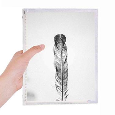 Imagem de Caderno de penas de animais selvagens, diário de folhas soltas recarregável, diário de papelaria