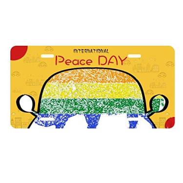 Imagem de DIYthinker Arco-íris Gay Lésbica Porco LGBT Placa Placa de Carro Decoração Dia da Paz
