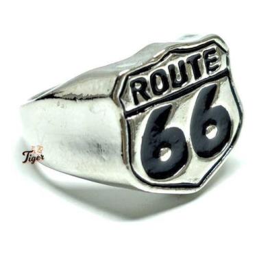 Imagem de Anel Masculino Route 66 Rota Rock Moto Easy Rider Harley - Prata 4Ever