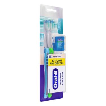 Imagem de Kit Escova Dental Oral-B Sensitive Extra Macia