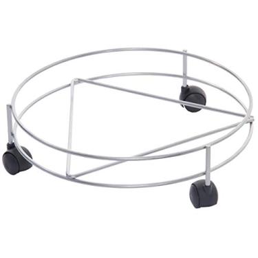 Imagem de Suporte Para Vaso De Flor E Botijão Com Rodinhas Aço Cromado