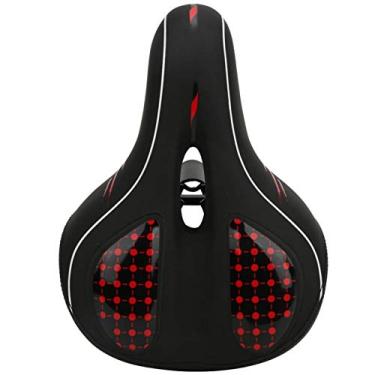 Imagem de Almofada de bicicleta assento de selim de(red, Large saddle with middle hole (hollow out))