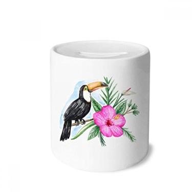 Imagem de DIYthinker Ramphastos Toco Caixa para dinheiro com pássaro tropical de cerâmica para presente de cofrinho