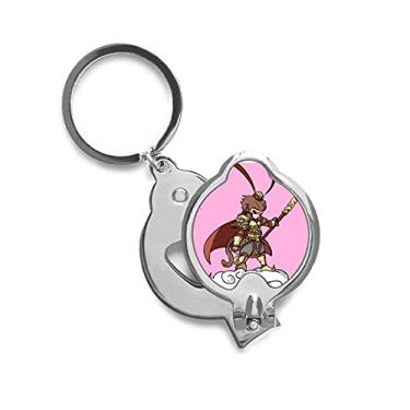 Imagem de Cortador de unhas de dedo Monkey King com notas de viagem em aço inoxidável