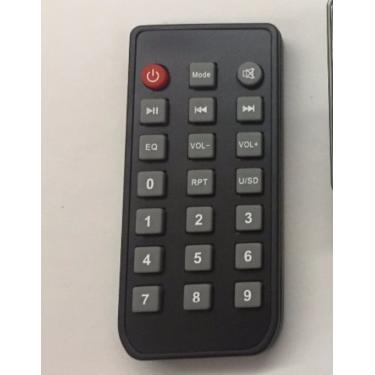 Imagem de Controle remoto sem fio cor preta  21 botões chave de silicone  controle remoto sem fio  mp3  placa