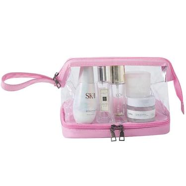 Imagem de Necessaire Viagem Transparente Com Dois Zíperes 18-3