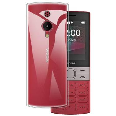 Imagem de MILEGOO Capa de telefone ultrafina para Nokia 150 4G 2023, pudim de gel de silicone macio de 2,4 polegadas (transparente)