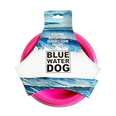 Imagem de Bluewater Dog Frisbee, flutuante, impermeável, leve, espuma durável, disco aerodinâmico para cães de médio e grande porte - Frisbee para buscar, pegar, mergulhar na doca, brincar, 21,6 cm (rosa)