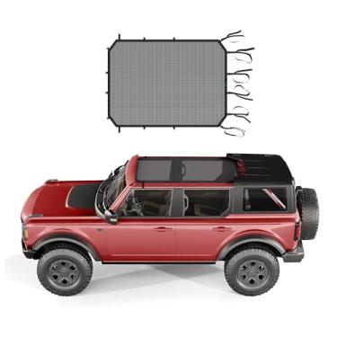Imagem de Covosun Guarda-sol Ford Bronco Bimini top, top de biquíni de malha, para-sol Bronco, acessórios de 4 portas (2021-2024), tiras e ganchos resistentes, bloqueia UV/vento/poeira