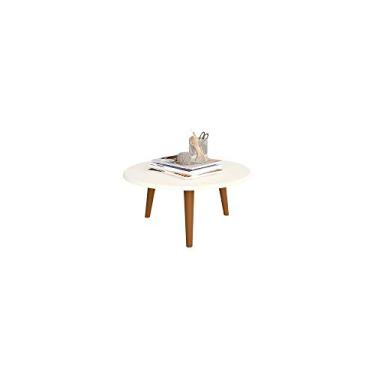 Imagem de Mesa de Centro Redonda Brilhante Off White