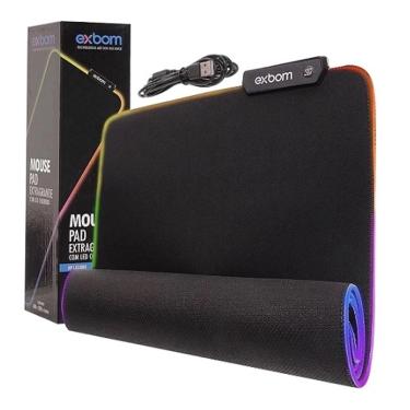 Imagem de Mouse Pad Gamer Extra Grande Com Led Colorido MP-LED3080 Exbom