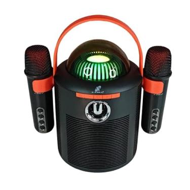 Imagem de Caixa de Som Bluetooth com Karaokê, 30W, 2 Microfones, Bateria Recarregável 4000mAh