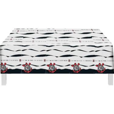 Imagem de Toalha De Mesa Decoração Corinthians Festa Aniversá 120x180 - festcolo