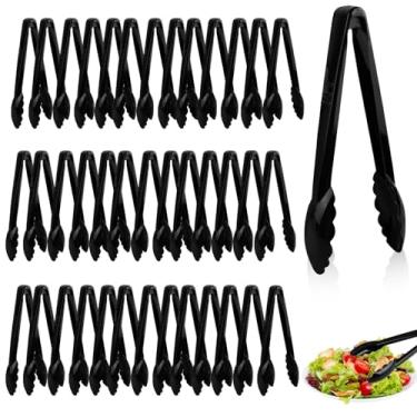 Imagem de Boocalny 40 pinças de plástico para servir alimentos, pinças de plástico de 23 cm, pinças de salada resistentes, pinças descartáveis para servir alimentos, buffets, churrascos, eventos, catering