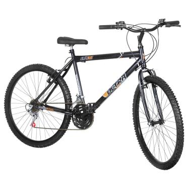 Imagem de Bicicleta de Passeio Ultra Bikes Esporte Aro 26 Reforçada Freio V-Brake – 18 Marchas Preto