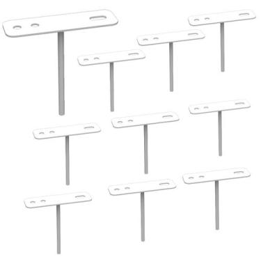 Imagem de Kit 10 Suportes De Refletor Led Canhão de Luz Fachada Banner Base Esta