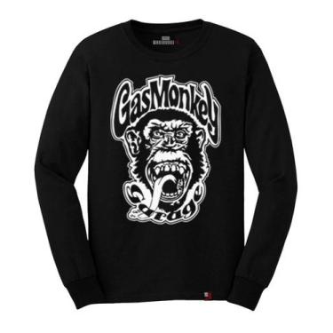 Imagem de Camiseta Manga Longa Gas Monkey Garage Dallas Texas Geek - King Of Gee