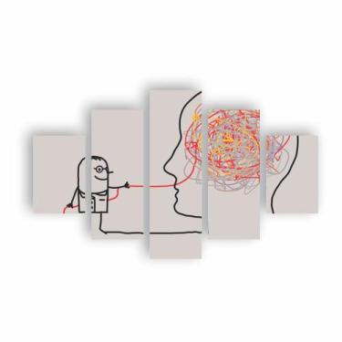 Imagem de Quadros Mente Psicologia Decorativo Clinica 110x65 NE13C5P - PlimShop