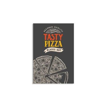 Imagem de Placa Decorativa MDF Frase Pizza Tasty 30x40cm - Quartinhos