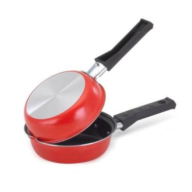 Imagem de Frigideira Dupla Antiaderente para Omelete e Hambúrguer - Nacional