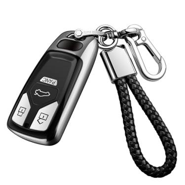 Imagem de Capa Tukeller para chave Audi Fob, capa protetora de chave de TPU macia especial compatível com Audi A4 Q7 Q5 TT A3 A6 SQ5 R8 S5 Smart KeyTukellen tukellen00632