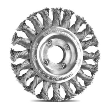 Imagem de Escova Pequi de Aço Temperado Circular Trançado 115x13mm