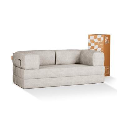 Imagem de Sofá Cama Bloom  Retrátil e modular  Sofá na Caixa, Linho