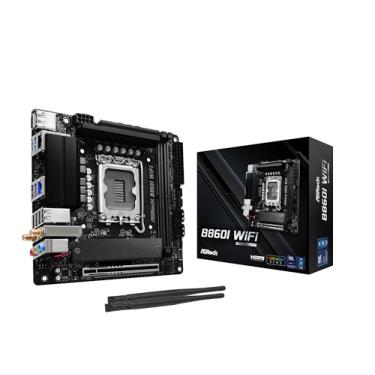 Imagem de ASRock Placa mãe Intel Core Ultra B860 LGA1851 B860I WiFi 6E DDR5 8933 MHz 128GB M.2 Mini ITX SATA3 6.0 Gb/s PCIe 5.0