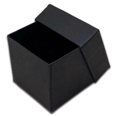 Imagem de TheDisplayGuys – Pacote com 24 caixas de presente de papel kraft de papelão com enchimento de veludo – Anel – Preto fosco – Quadrado (3,8 cm x 3,8 cm x 3,8 cm)