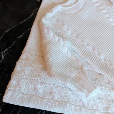 Imagem de Saida maternidade 2 pçs em tricot modelo trança - ACONCHEGO EFFRONTE, 