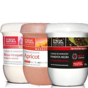 Imagem de Creme Pimenta Negra + Esfoliante 650g+ Creme Rosa Mosqueta - D'AGUA NA