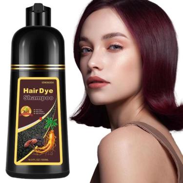 Imagem de Shampoo de tintura de cabelo Onilyua Natural Dark Wine Red 3 em 1
