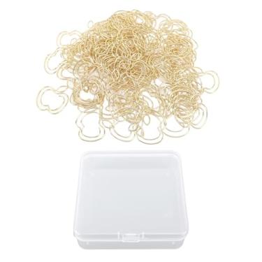 Imagem de Clipes de Papel 100pcs, Pequenos Clipes de Papel, Clipes de Favoritos Com Caixa Transparente para Organizar Documentos e Desenhos (Ouro)